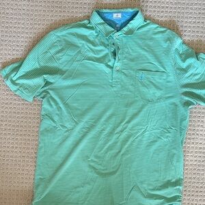 johnnie-O Aqua Striped Polo Shirt